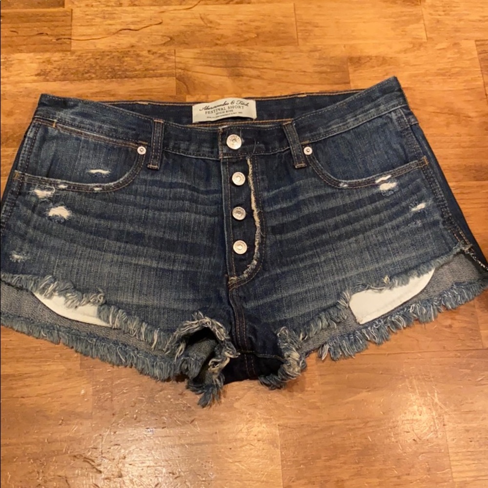 High rise jean shorts